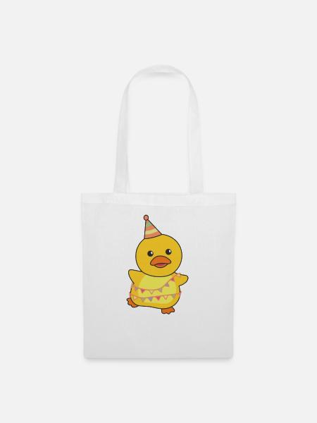 Duck for birthday for children a gift - Tote Bag - white
