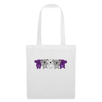 graysexual flag pride LGBTQ cute koala - Tote Bag - white - Front