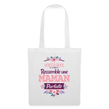 Maman Parfaite Cadeau Rigolo Femme Humour Mère - Sac en tissu - blanc - Devant