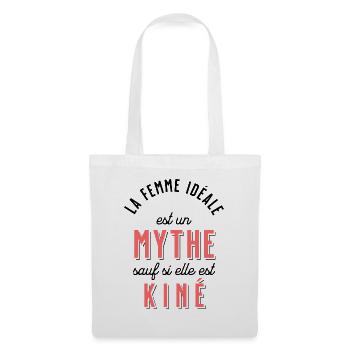 Kiné Cadeau pour Kinésithérapeute Rigolo Humour - Sac en tissu - blanc - Devant