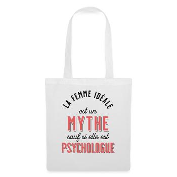 Psychologue cadeau humour psychologie Rigolo Femme - Sac en tissu - blanc - Devant