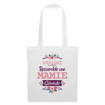Mamie Cadeau Grand-mère Citation Humour Rigolo - Sac en tissu - blanc - Devant