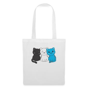 mascic flag pride LGBTQ cute cat pile - Tote Bag - white - Front