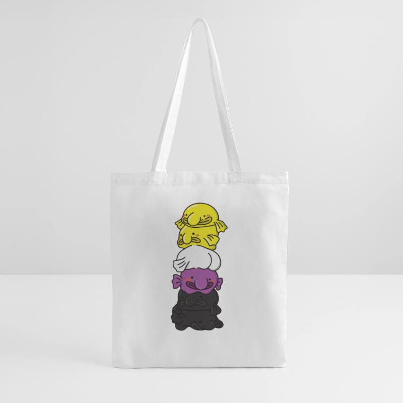 Nonbinary Flag Non Binary Pride LGBTQ Blobfish Tote Bag