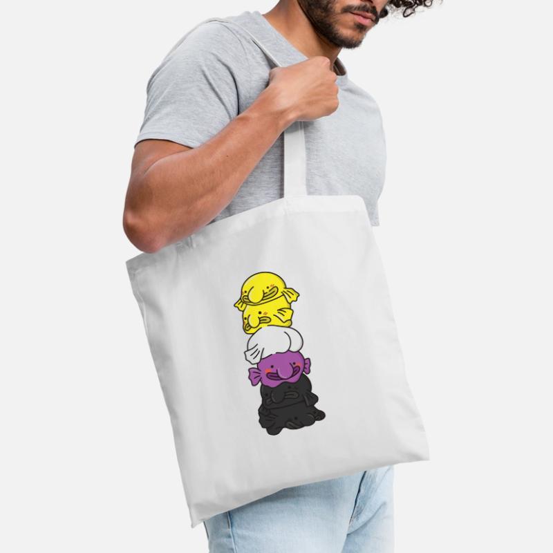 Nonbinary Flag Non Binary Pride LGBTQ Blobfish Tote Bag