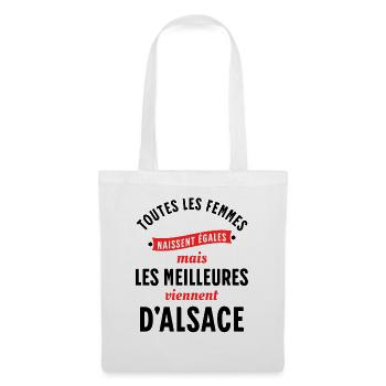 Alsace Région Cadeau pour Alsacienne Rigolo Humour - Sac en tissu - blanc - Devant