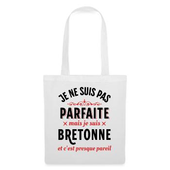 Bretagne cadeau pour bretonne Citation Région - Sac en tissu - blanc - Devant