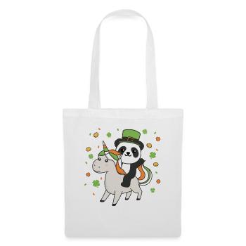 Panda with Unicorn St. Patrick's Day Ireland Happiness - Tote Bag - white - Front