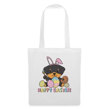 happy easter sweet rottweiler Easter dogs - Tote Bag - white - Front