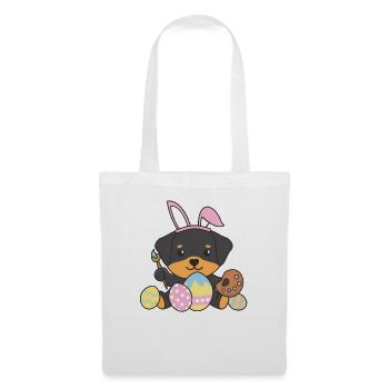 happy easter sweet rottweiler Easter dogs - Tote Bag - white - Front
