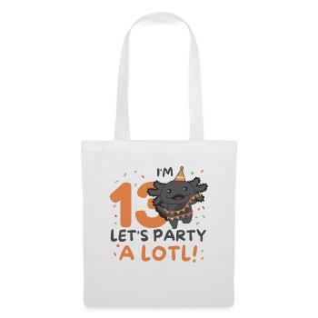 13th Birthday Axolotl Thirteen Years Sweet Axolotls - Tote Bag - white - Front