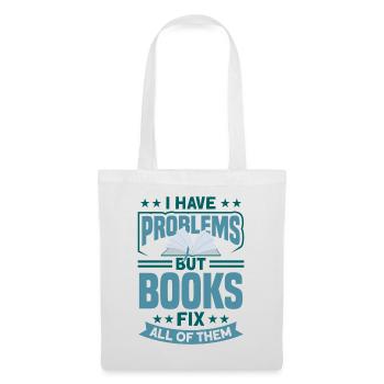 Book lover design with books for literature - Tote Bag - white - Front