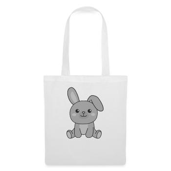 Lapin Lapin Animaux mignons Lapin de Pâques - Sac en tissu - blanc - Devant