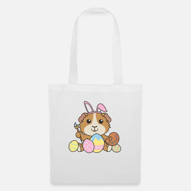 joyeuses Pâques cochon d’Inde douce Pâques - Sac en tissu - blanc