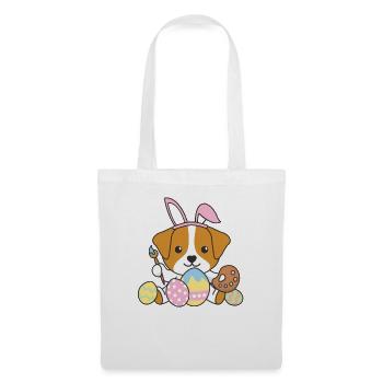 happy easter cute jack rusll Easter dogs - Tote Bag - white - Front