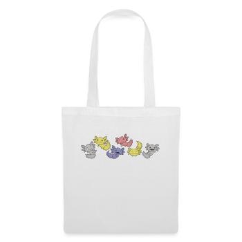 Pivotgender Flag Pride LGBTQ Axolotl - Sac en tissu - blanc - Devant