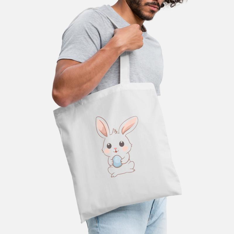 happy easter sweet bunny Easter with Easter eggs Tote Bag