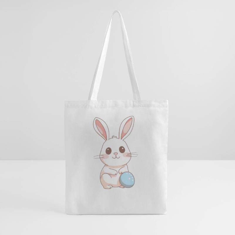happy easter sweet bunny Easter with Easter eggs Tote Bag