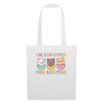 cute cats at Easter with Easter eggs cat - Tote Bag - white - Front