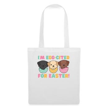 cute dogs at Easter with Easter eggs Labrador - Tote Bag - white - Front
