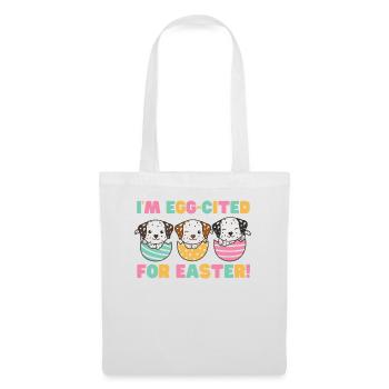 cute dogs at Easter with Easter eggs Dalmatians - Tote Bag - white - Front