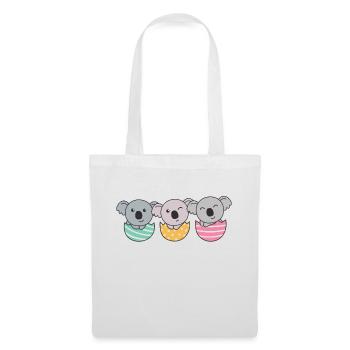 koalas doux pour Pâques avec œufs de Pâques koala - Sac en tissu - blanc - Devant