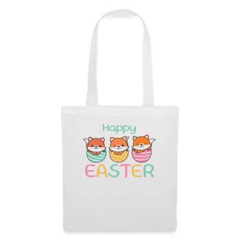renards doux à Pâques avec œufs de Pâques renard - Sac en tissu - blanc - Devant