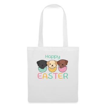cute dogs at Easter with Easter eggs Labrador - Tote Bag - white - Front
