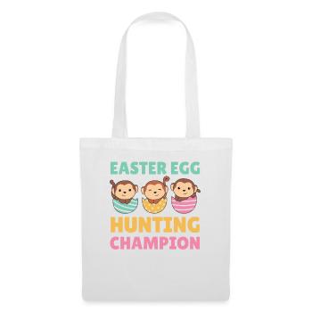 cute monkeys at Easter with Easter eggs monkey - Tote Bag - white - Front