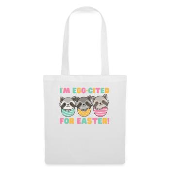 cute raccoons for Easter with Easter eggs raccoon - Tote Bag - white - Front