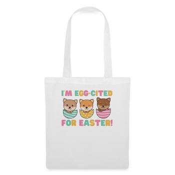 cute dogs for Easter with Easter eggs Shiba Inu - Tote Bag - white - Front