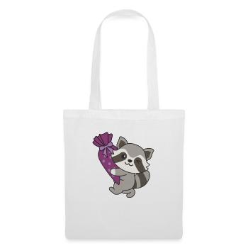 bye bye kindergarten hello school raccoon - Tote Bag - white - Front