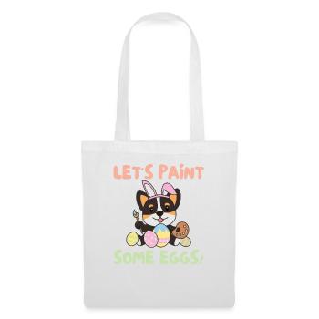 cute dogs for Easter Corgi - Tote Bag - white - Front