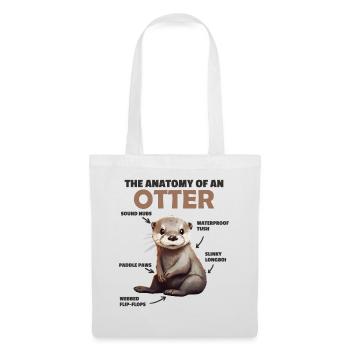 süße Otter Erklärung Anatomy of an Otter - Stoffbeutel - Weiß - Vorne