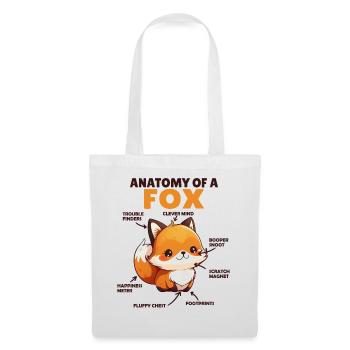 süßer Fuchs Erklärung Anatomy of a Fox - Stoffbeutel - Weiß - Vorne