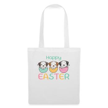 cute dogs at Easter with Easter eggs Dalmatians - Tote Bag - white - Front