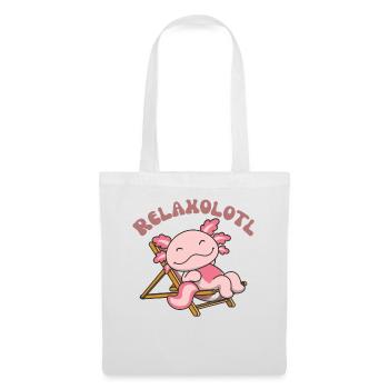 Relaxolotl Axolotl amoureux doux animaux relax - Sac en tissu - blanc - Devant