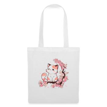 Chat Animaux mignons pour enfants Kawaii Chats - Sac en tissu - blanc - Devant