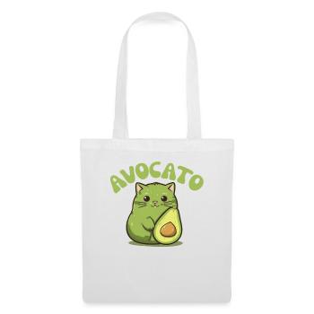 Avocato avocat chat drôle nourriture verte - Sac en tissu - blanc - Devant