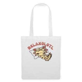 Relaxolotl Axolotl amoureux doux animaux relax - Sac en tissu - blanc - Devant