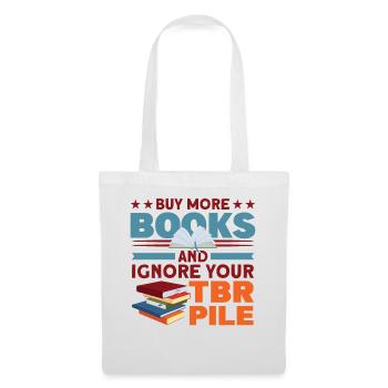 Book lover design with books for literature - Tote Bag - white - Front