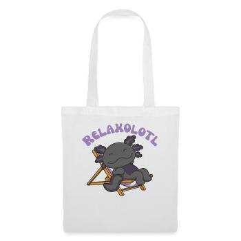 Relaxolotl Axolotl amoureux doux animaux relax - Sac en tissu - blanc - Devant