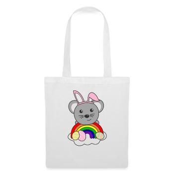 cute mice at Easter with Easter eggs mouse - Tote Bag - white - Front