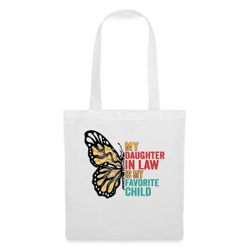 Ma belle-fille est mon enfant papillon préféré - Sac en tissu - blanc - Devant