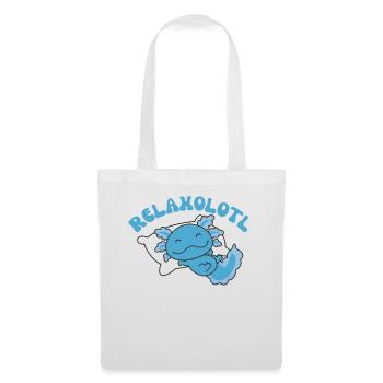 Relaxolotl Axolotl amoureux doux animaux relax - Sac en tissu - blanc - Devant