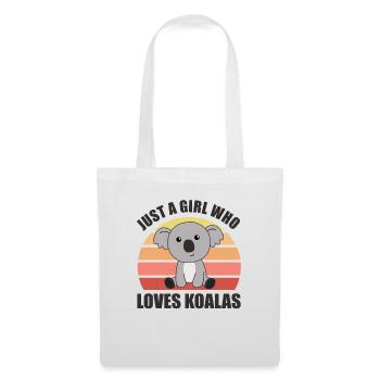Juste une fille qui aime les koalas - koala mignon - Sac en tissu - blanc - Devant