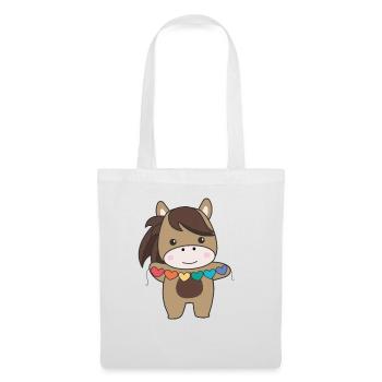 Rainbow Flag Gay Pride LGBTQ Heart Horse - Tote Bag - white - Front