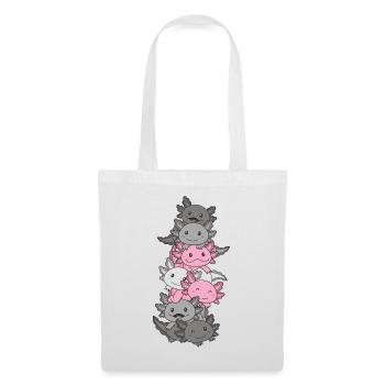 Demigirl Flag Gay Pride LGBTQ Axolotl - Tote Bag - white - Front
