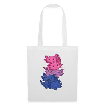 Bisexuell Flag Pride LGBTQ süßer Axolotl - Stoffbeutel - Weiß - Vorne