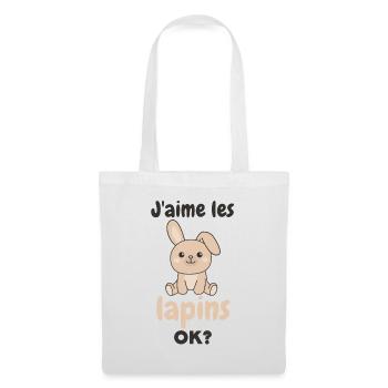 I like bunnies ok? Cute Bunny - Tote Bag - white - Front